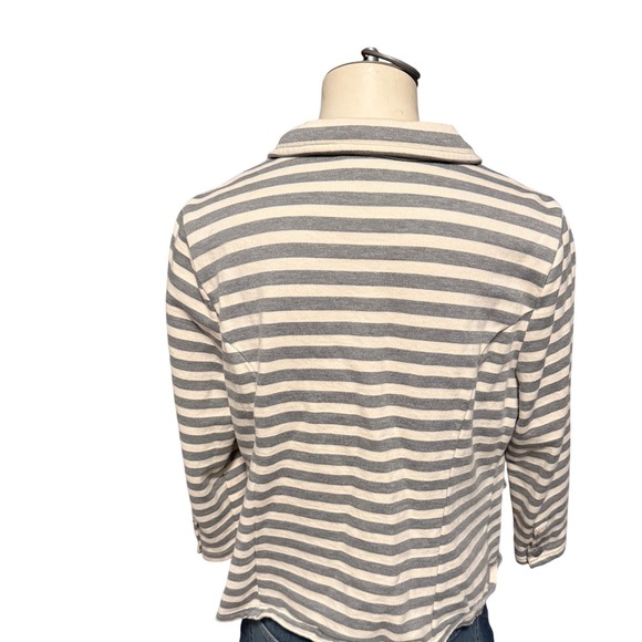Pixley Striped Knit Blazer Jacket 3/4 Sleeve Button Front Women's XL - Picture 3 of 6